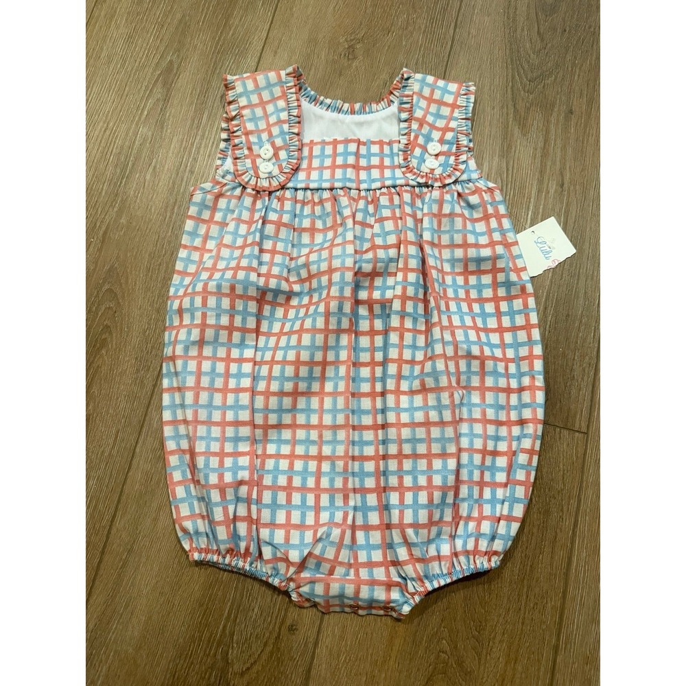 Lulu Bebe 18m RWB Plaid Bubble